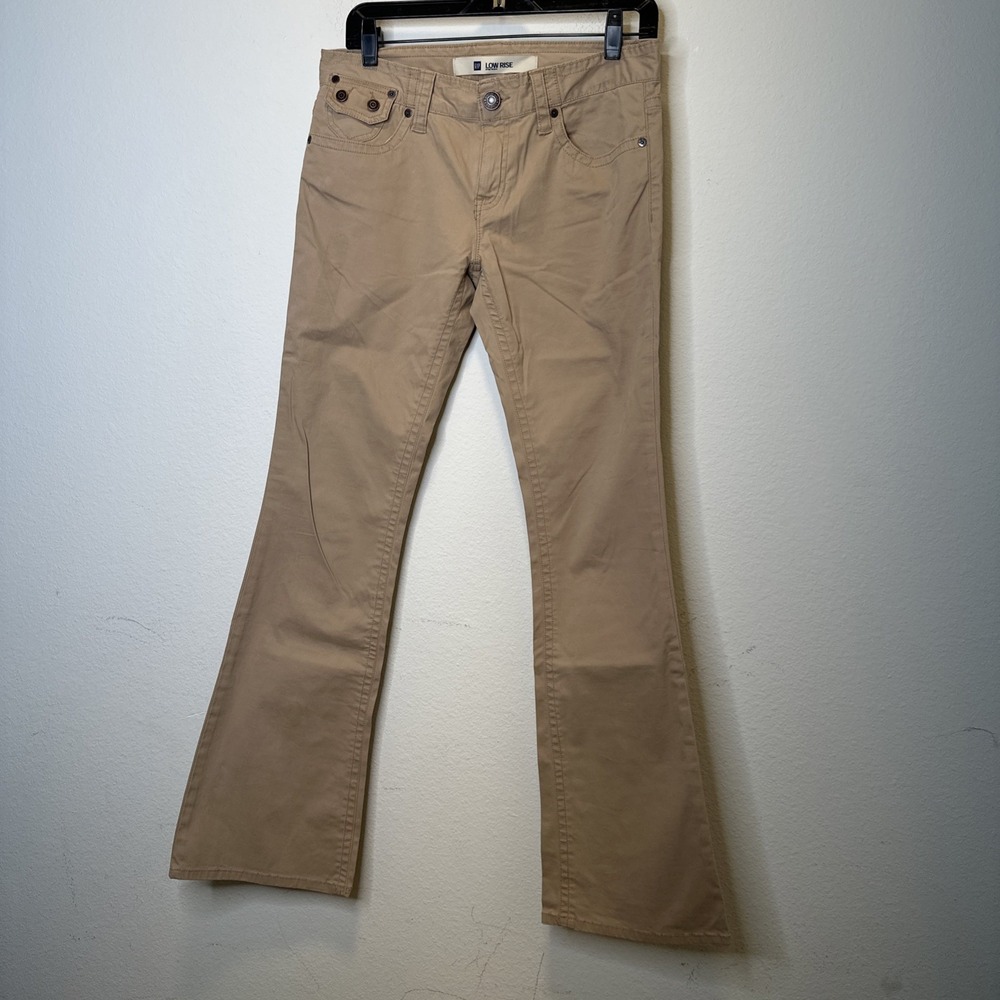 Gap Vintage Y2K Women's Size 6 Khaki Low Rise Flare Leg Stretch Painter‎ Pants